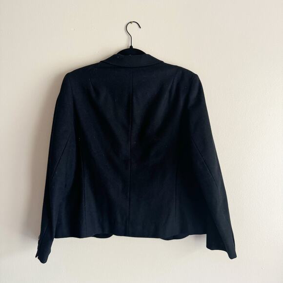 Vintage Pendleton Black Single Button Wool Jacket - Size 14 - Picture 5 of 6